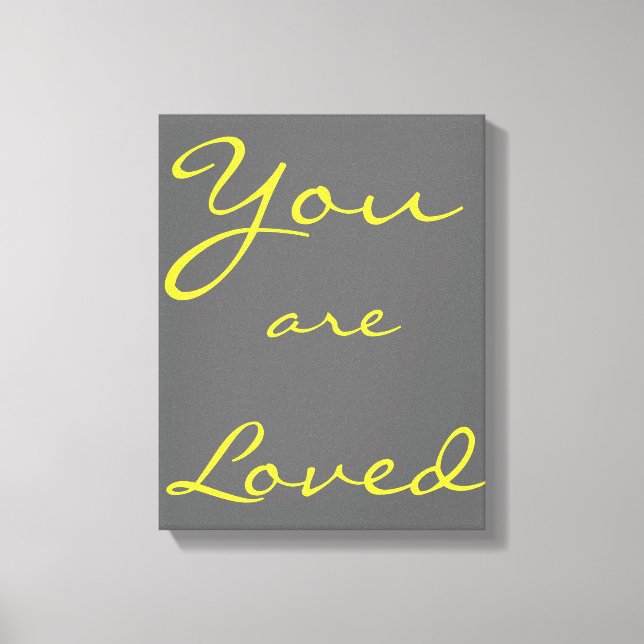 You Are Loved kid's bedroom wall hanging Canvas Print (Front)