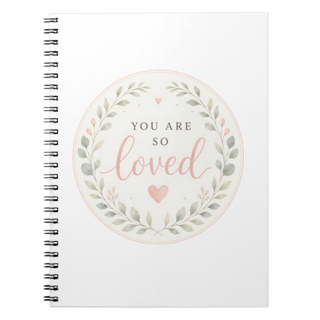 You Are Loved, Newborn Gift Notebook (Front)
