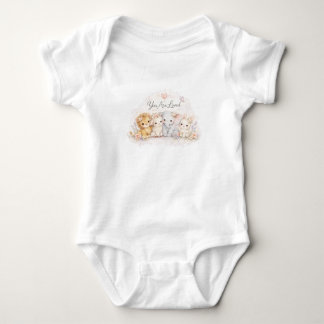 You Are Loved Nursery Animals – Gender Neutral Des Baby Bodysuit