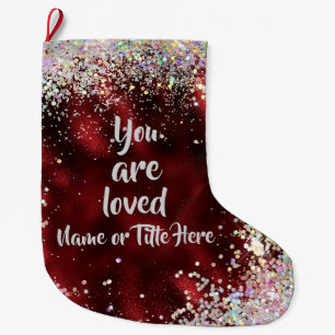 You are Loved Personalized Large Christmas Stocking