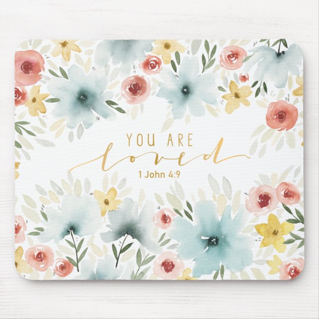 You are loved (scripture) mousepad (Front)
