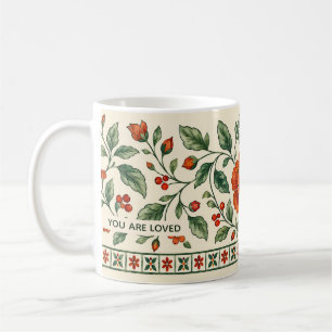 You Are Loved Vintage Botanical Mug