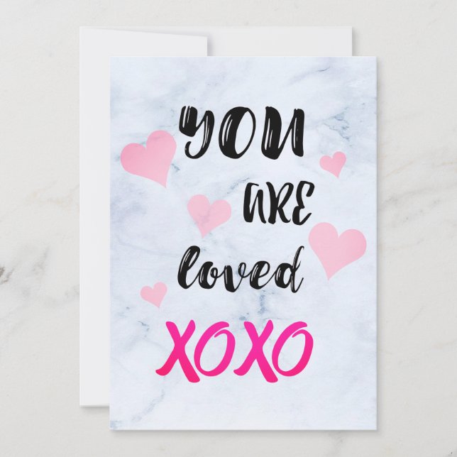 YOU ARE LOVED XOXO Valentine's Day Card (Front)