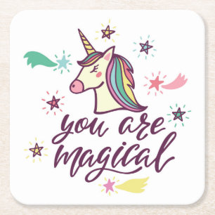 You Are Magical Square Paper Coaster