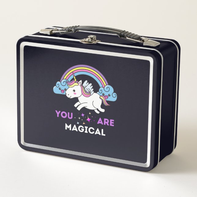 You Are Magical Unicorn Kids Metal Lunch Box (Front)