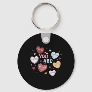 You Are Mental Health Valentines Heart Candy Psych Keychain