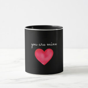 you are mine black theme mug