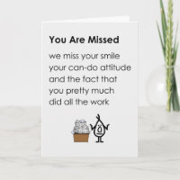 You Are Missed A Funny Get Well Soon For Co-worker
