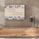 You are Missed Almond 10 Photo Collage Remembrance Faux Canvas Print<br><div class="desc">Custom remembrance photo canvas, which you can personalized with 10 of your own photos. The memorial poem reads "you are missed every single day; loved more than any words could say". It is lettered in modern typography and elegant hand lettering, with a colour palette of almond beige and dark brown....</div>