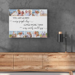 You are Missed White 10 Photo Collage Remembrance Faux Canvas Print<br><div class="desc">Custom remembrance photo canvas, which you can personalized with 10 of your own photos. The memorial poem reads "you are missed every single day; loved more than any words could say". It is lettered in modern typography and elegant hand lettering, with a colour palette of black and white. The photo...</div>