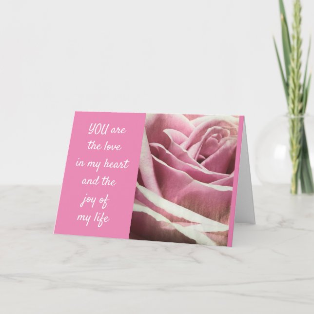 YOU ARE MORE BEAUTIFUL THAN A ROSE LOVE CARD (Front)