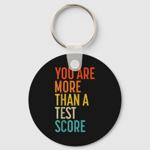 You Are More Than A Test Score Vintage Teacher Tes Keychain
