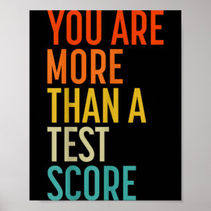 You Are More Than A Test Score Vintage Teacher Tes Poster