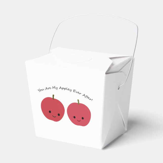 You are my Appley Ever After Apples Favor Box (Front Side)