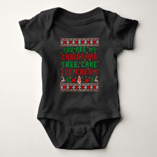 You are My Christmas Tree Cake Ice Cream Christmas Baby Bodysuit