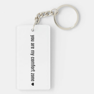 You Are My Comfort Zone Personalized Photo & text Keychain