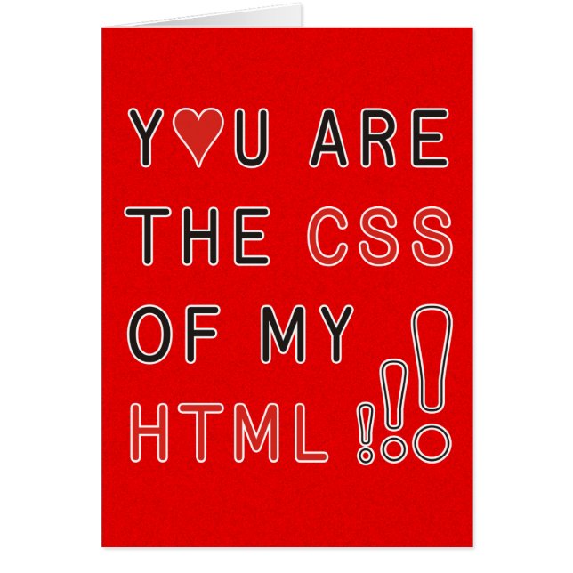 You Are My CSS - fire red splatter (Front)