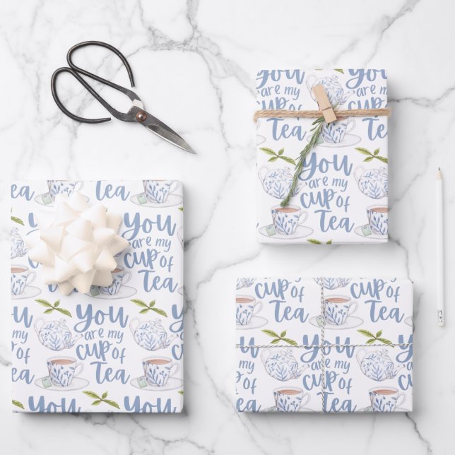 You Are My Cup Of Tea Wrapping Paper Sheets  (Front)