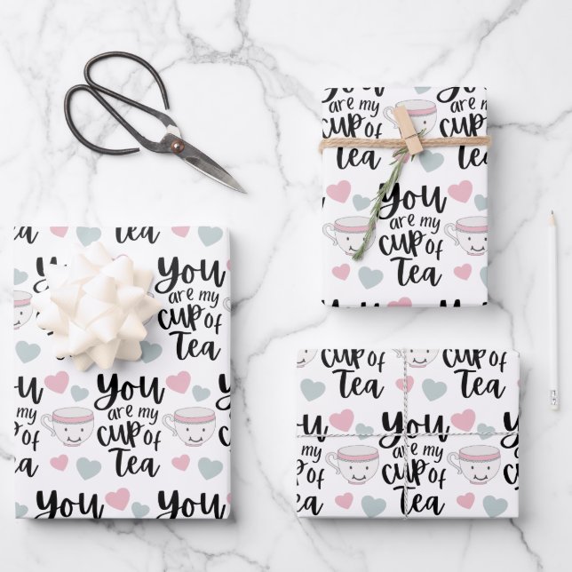 You Are My Cup Of Tea Wrapping Paper Sheets  (Front)