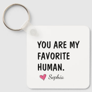 You Are My Favourite Human Personalized Mom Gift Keychain
