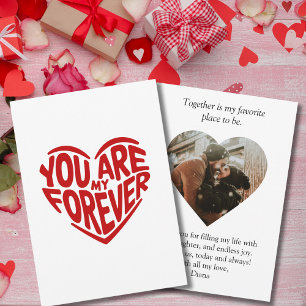 You Are My Forever Red Heart & Photo, Personalized