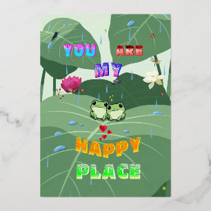 You Are My Happy Place Foil Holiday Card