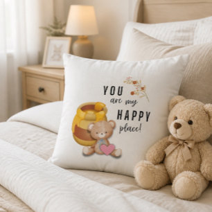 "You are my happy place!" Throw Pillow