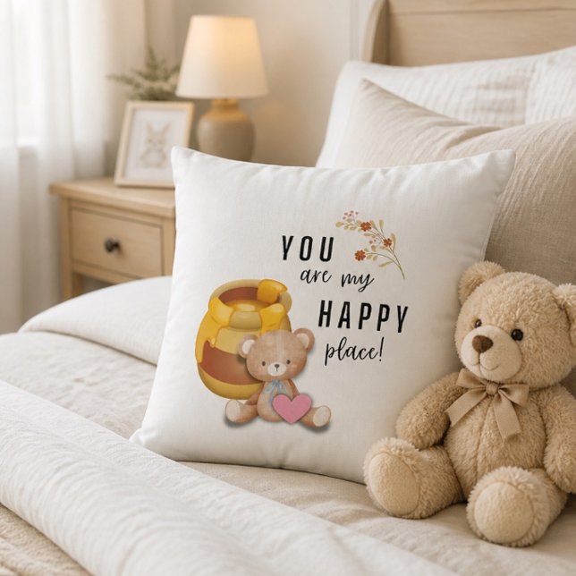 "You are my happy place!" Throw Pillow (Creator Uploaded)