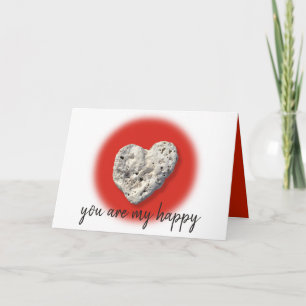 "You Are My Happy" Quote Hawaii Coral Heart Photo Card