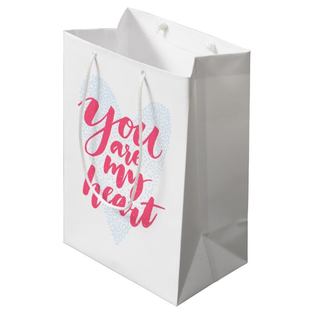 You Are My Heart Medium Gift Bag (Front Angled)