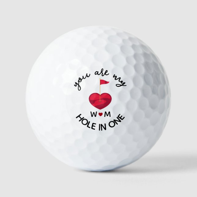You Are My Hole in One Custom Initials Romantic Golf Balls (Front)