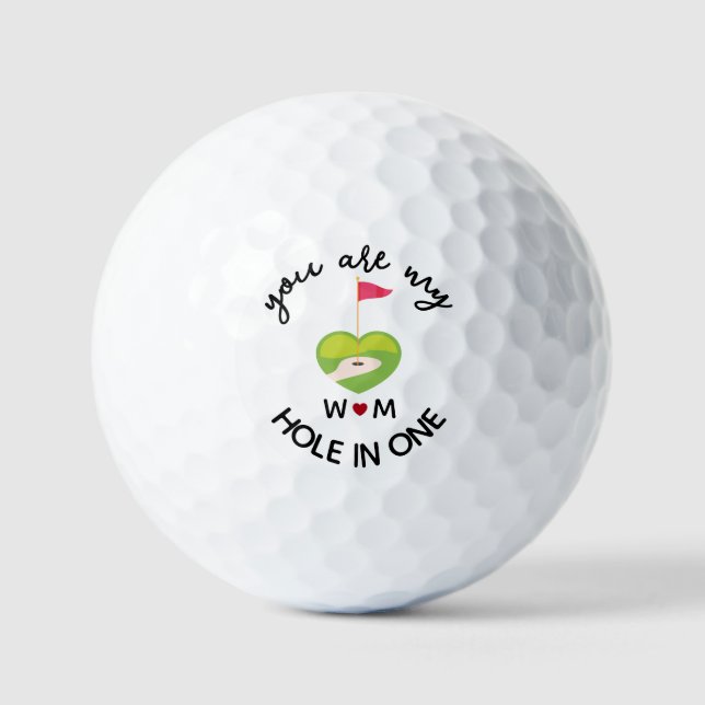 You Are My Hole in One Custom Initials Romantic Golf Balls (Front)