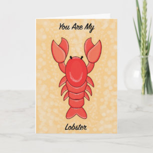 You Are My Lobster, Valentines, Anniversary Card
