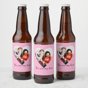You Are My Lover – Romantic Heart Design Beer Bottle Label