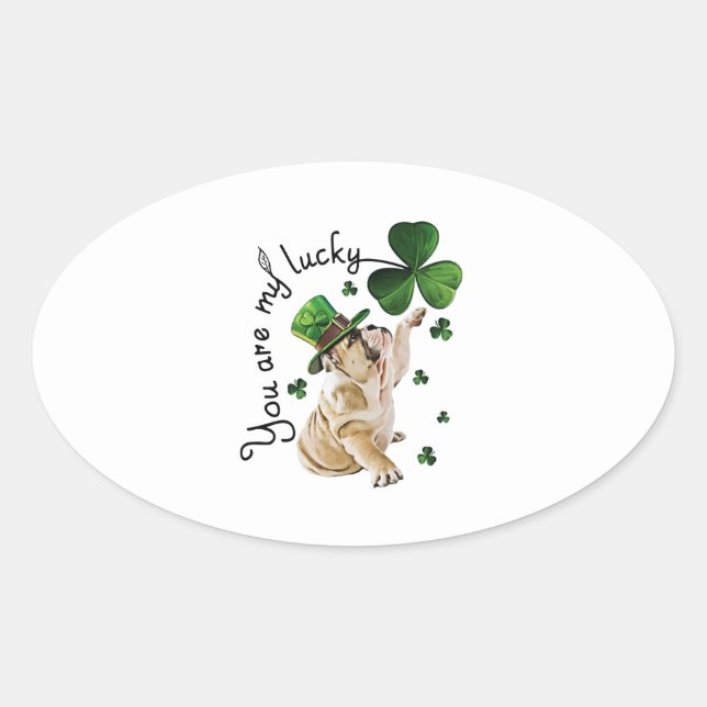 You are my lucky oval sticker (Front)