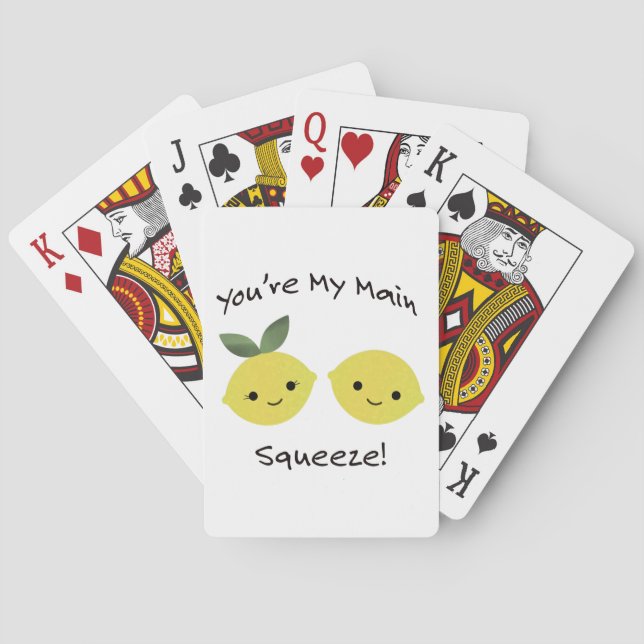 You are My Main Squeeze lemons Playing Cards (Back)