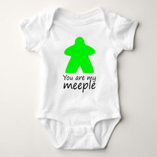 You are my meeple - green w. outline baby bodysuit