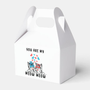 You Are My Meow Meow Couple Cat Valentine's Day Favor Box