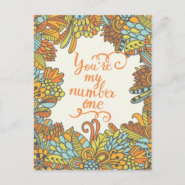 You Are My Number One Postcard (Front)