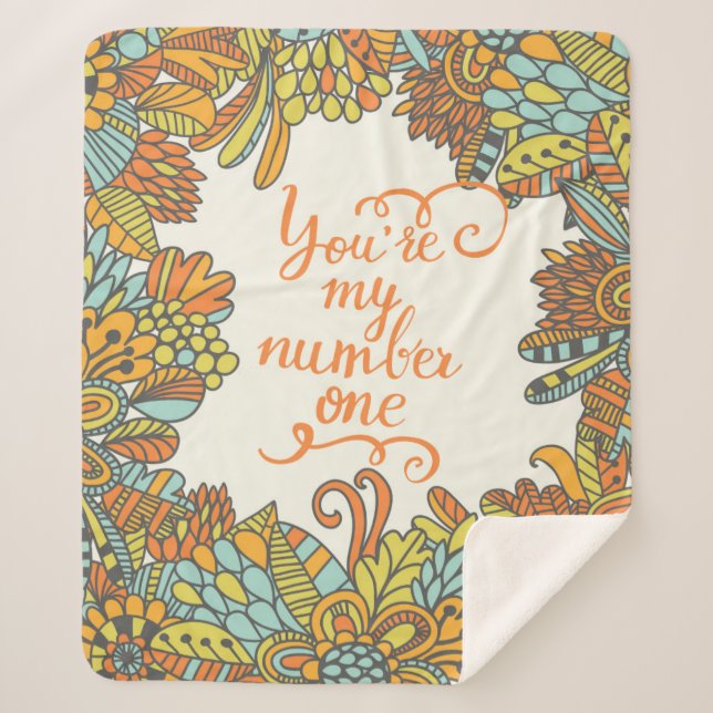 You Are My Number One Sherpa Blanket (Front)