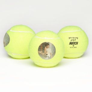 You are my perfect match photo tennis balls