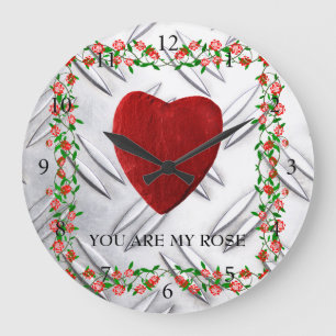You are my rose large clock