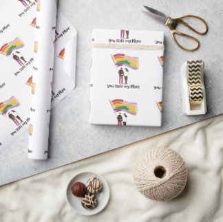 You Are My Safe Place – LGBTQ Pride Love Sticker Wrapping Paper