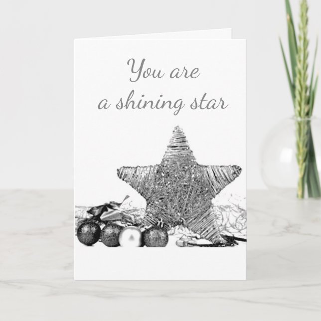 **YOU ARE MY SHINING STAR** AT CHRISTMAS HOLIDAY CARD (Front)
