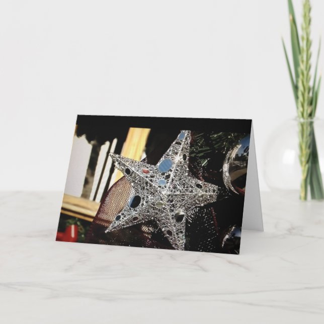 "YOU" ARE MY SHINING STAR-ROMANTIC CHRISTMAS HOLIDAY CARD (Front)
