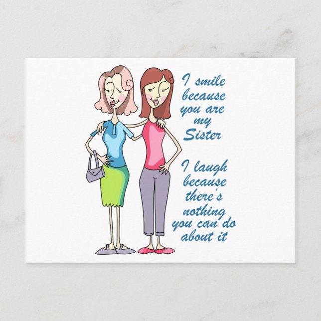 You are my Sister Postcard (Front)