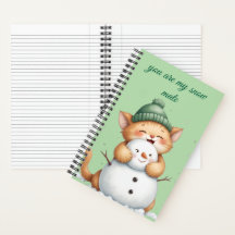 You Are My Snow Mate”- Cute Kitten & Snowman
