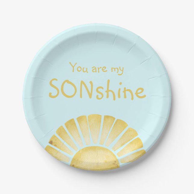You are my Sonshine baby shower Paper Plate (Front)