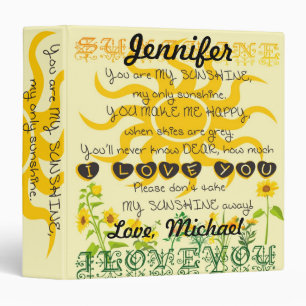 You Are My Sunshine Binder