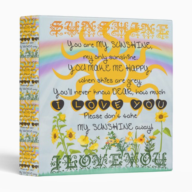 You Are My Sunshine Binder (Front/Spine)